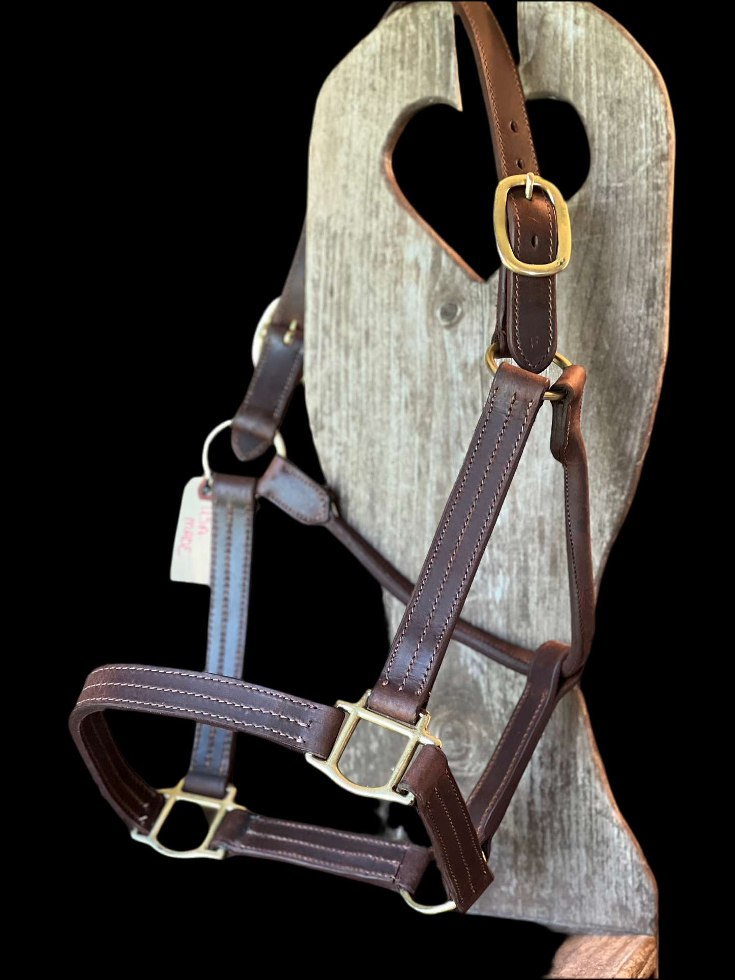 Triple Stitch Harness Leather Halter
