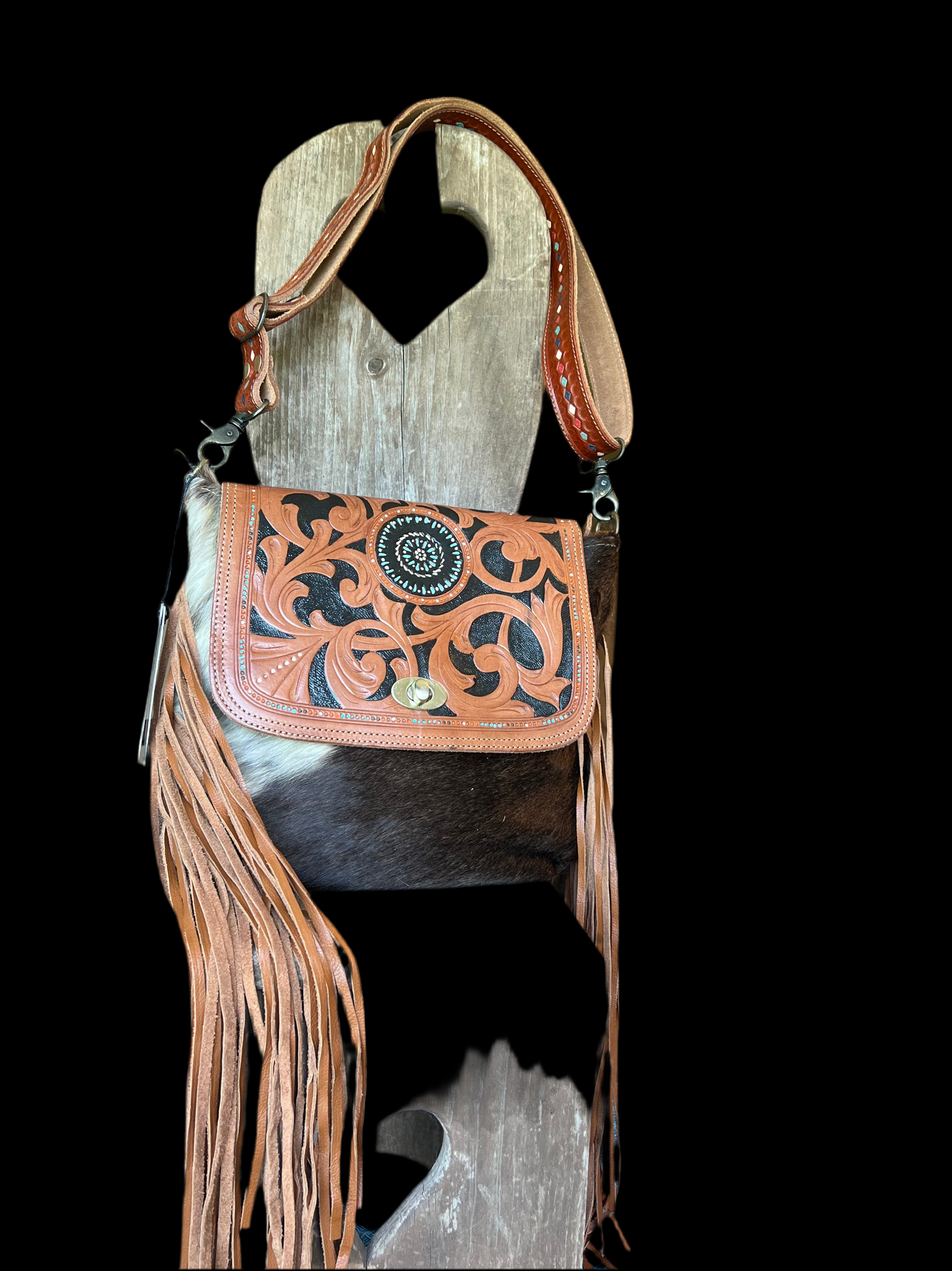 Myra Brown Boighs Hand Tooled Bag