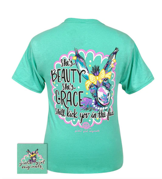 Girlie Girl Donkey Beauty Tshirt