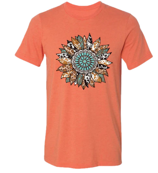 Lulu Mac Concho Sunflower Tshirt