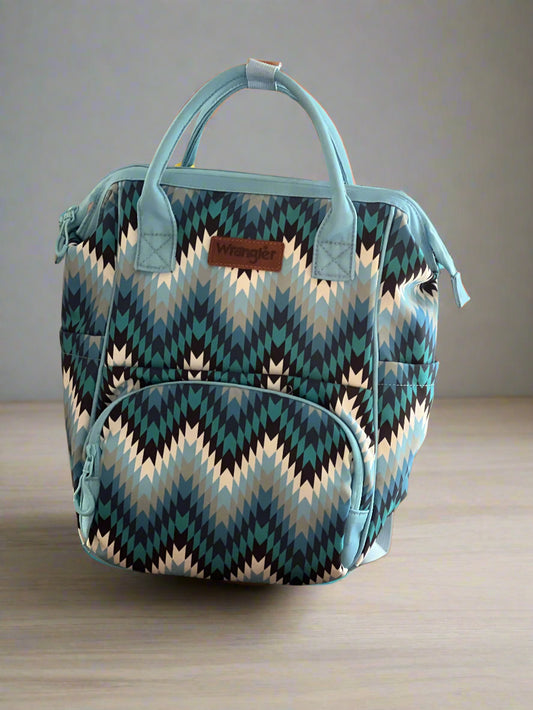 Wrangler Aztec Printed Callie Backpack in Jean